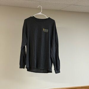 Simply Southern Gray Long Sleeve Tee with Yellow Logo